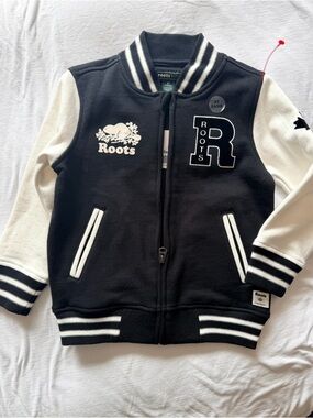 NWT Roots Kids 2.0 Awards Varsity Jacket | Black & White | Size 5T